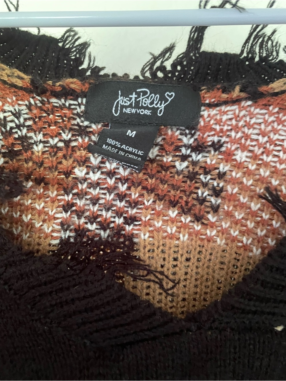 Distressed hem cropped mushroom sweater - Picture 4 of 4